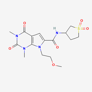 N-(1,1-dioxidotetrahydrothiophen-3-yl)-7-(2-methoxyethyl)-1,3-dimethyl-2,4-dioxo-2,3,4,7-tetrahydro-1H-pyrrolo[2,3-d]pyrimidine-6-carboxamide