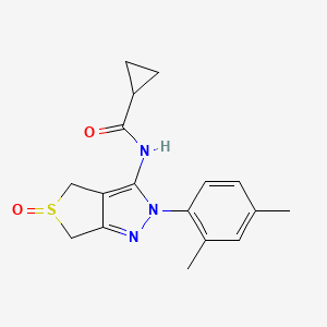 N-(2-(2,4-dimethylphenyl)-5-oxido-4,6-dihydro-2H-thieno[3,4-c]pyrazol-3-yl)cyclopropanecarboxamide