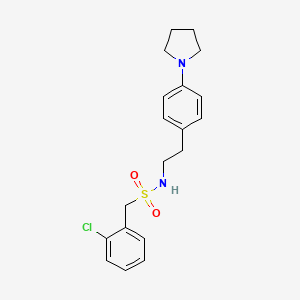 1-(2-chlorophenyl)-N-(4-(pyrrolidin-1-yl)phenethyl)methanesulfonamide