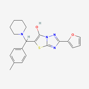 2-(Furan-2-yl)-5-(piperidin-1-yl(p-tolyl)methyl)thiazolo[3,2-b][1,2,4]triazol-6-ol