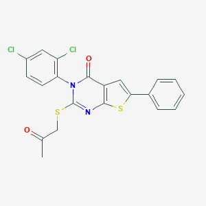 3-(2,4-dichlorophenyl)-2-[(2-oxopropyl)sulfanyl]-6-phenylthieno[2,3-d]pyrimidin-4(3H)-one