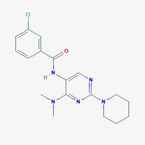 3-chloro-N-(4-(dimethylamino)-2-(piperidin-1-yl)pyrimidin-5-yl)benzamide