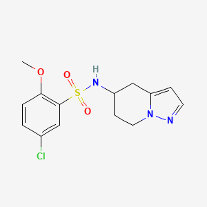 5-chloro-2-methoxy-N-(4,5,6,7-tetrahydropyrazolo[1,5-a]pyridin-5-yl)benzenesulfonamide