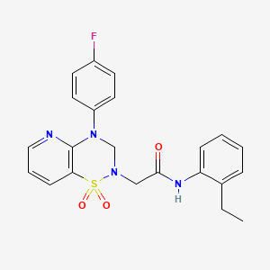 N-(2-ethylphenyl)-2-(4-(4-fluorophenyl)-1,1-dioxido-3,4-dihydro-2H-pyrido[2,3-e][1,2,4]thiadiazin-2-yl)acetamide