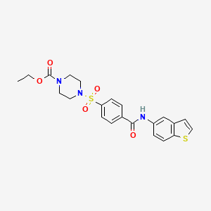 Ethyl 4-((4-(benzo[b]thiophen-5-ylcarbamoyl)phenyl)sulfonyl)piperazine-1-carboxylate
