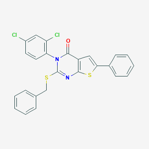 2-(benzylsulfanyl)-3-(2,4-dichlorophenyl)-6-phenylthieno[2,3-d]pyrimidin-4(3H)-one