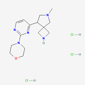 4-[4-(6-Methyl-2,6-diazaspiro[3.4]octan-8-yl)pyrimidin-2-yl]morpholine;trihydrochloride