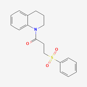 molecular formula C18H19NO3S B2925268 1-(3,4-dihydroquinolin-1(2H)-yl)-3-(phenylsulfonyl)propan-1-one CAS No. 881793-58-4