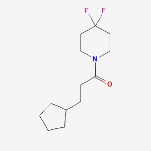 3-Cyclopentyl-1-(4,4-difluoropiperidin-1-yl)propan-1-one