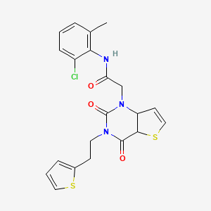 N-(2-chloro-6-methylphenyl)-2-{2,4-dioxo-3-[2-(thiophen-2-yl)ethyl]-1H,2H,3H,4H-thieno[3,2-d]pyrimidin-1-yl}acetamide
