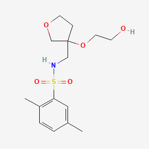N-((3-(2-hydroxyethoxy)tetrahydrofuran-3-yl)methyl)-2,5-dimethylbenzenesulfonamide