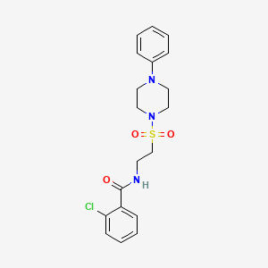 2-chloro-N-[2-(4-phenylpiperazin-1-yl)sulfonylethyl]benzamide