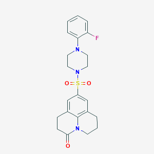 9-((4-(2-fluorophenyl)piperazin-1-yl)sulfonyl)-1,2,6,7-tetrahydropyrido[3,2,1-ij]quinolin-3(5H)-one