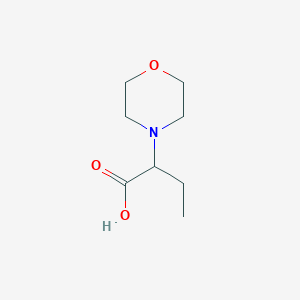 molecular formula C8H15NO3 B2925312 2-Morpholinobutanoic acid CAS No. 87439-09-6