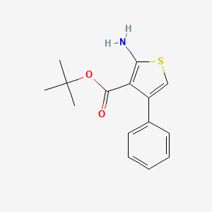 molecular formula C15H17NO2S B2925323 Tert-butyl 2-amino-4-phenylthiophene-3-carboxylate CAS No. 944578-51-2