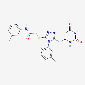 2-((4-(2,5-dimethylphenyl)-5-((2,6-dioxo-1,2,3,6-tetrahydropyrimidin-4-yl)methyl)-4H-1,2,4-triazol-3-yl)thio)-N-(m-tolyl)acetamide