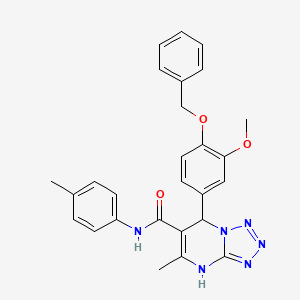 7-(4-(benzyloxy)-3-methoxyphenyl)-5-methyl-N-(p-tolyl)-4,7-dihydrotetrazolo[1,5-a]pyrimidine-6-carboxamide