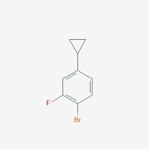 molecular formula C9H8BrF B2925335 1-Bromo-4-cyclopropyl-2-fluorobenzene CAS No. 1353854-74-6