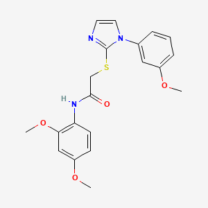 N-(2,4-dimethoxyphenyl)-2-[1-(3-methoxyphenyl)imidazol-2-yl]sulfanylacetamide