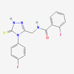 2-fluoro-N-((4-(4-fluorophenyl)-5-thioxo-4,5-dihydro-1H-1,2,4-triazol-3-yl)methyl)benzamide