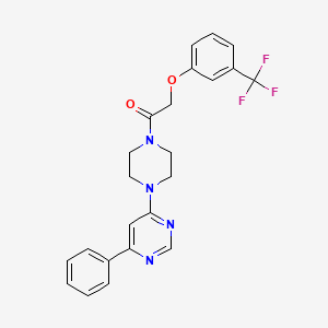 1-(4-(6-Phenylpyrimidin-4-yl)piperazin-1-yl)-2-(3-(trifluoromethyl)phenoxy)ethanone