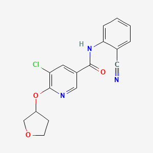 5-chloro-N-(2-cyanophenyl)-6-((tetrahydrofuran-3-yl)oxy)nicotinamide