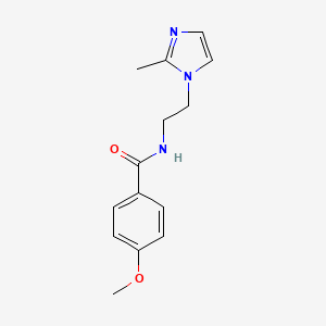 4-methoxy-N-(2-(2-methyl-1H-imidazol-1-yl)ethyl)benzamide
