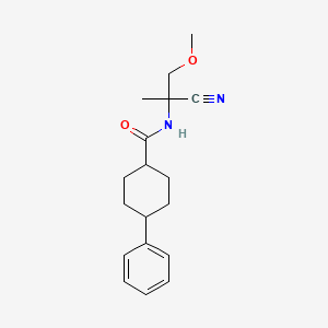 N-(2-Cyano-1-methoxypropan-2-yl)-4-phenylcyclohexane-1-carboxamide