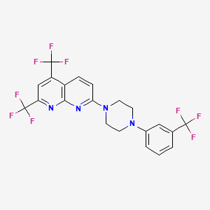2,4-Bis(trifluoromethyl)-7-[4-[3-(trifluoromethyl)phenyl]piperazin-1-yl]-1,8-naphthyridine