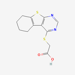 2-(5,6,7,8-Tetrahydro-[1]benzothiolo[2,3-d]pyrimidin-4-ylsulfanyl)acetic acid