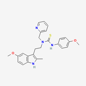 1-(2-(5-methoxy-2-methyl-1H-indol-3-yl)ethyl)-3-(4-methoxyphenyl)-1-(pyridin-2-ylmethyl)thiourea