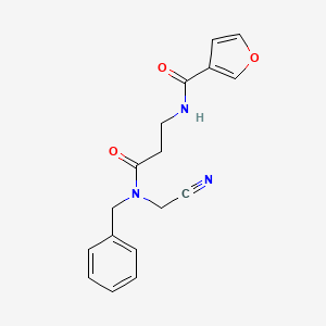 N-benzyl-N-(cyanomethyl)-3-[(furan-3-yl)formamido]propanamide