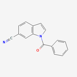 molecular formula C16H10N2O B2925380 1-(phenylcarbonyl)-1H-indole-6-carbonitrile CAS No. 1992975-09-3