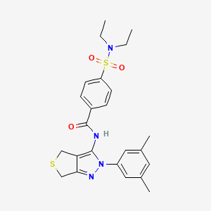 4-(N,N-diethylsulfamoyl)-N-(2-(3,5-dimethylphenyl)-4,6-dihydro-2H-thieno[3,4-c]pyrazol-3-yl)benzamide