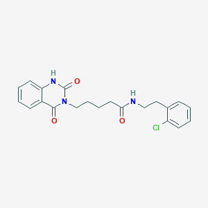 N-[2-(2-chlorophenyl)ethyl]-5-(2,4-dioxo-1H-quinazolin-3-yl)pentanamide