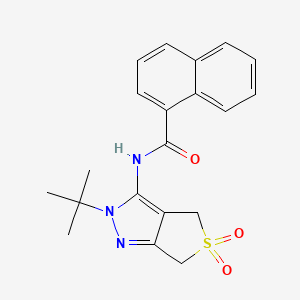 N-(2-(tert-butyl)-5,5-dioxido-4,6-dihydro-2H-thieno[3,4-c]pyrazol-3-yl)-1-naphthamide
