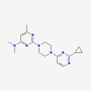 2-[4-(2-Cyclopropylpyrimidin-4-yl)piperazin-1-yl]-N,N,6-trimethylpyrimidin-4-amine