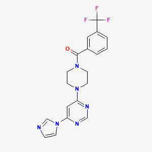(4-(6-(1H-imidazol-1-yl)pyrimidin-4-yl)piperazin-1-yl)(3-(trifluoromethyl)phenyl)methanone