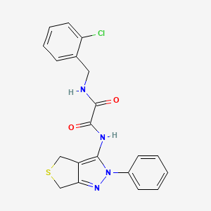 N-[(2-chlorophenyl)methyl]-N'-(2-phenyl-4,6-dihydrothieno[3,4-c]pyrazol-3-yl)oxamide