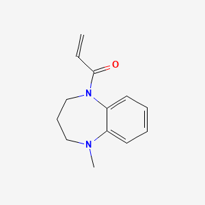 molecular formula C13H16N2O B2925424 1-(1-Methyl-3,4-dihydro-2H-1,5-benzodiazepin-5-yl)prop-2-en-1-one CAS No. 2179723-63-6