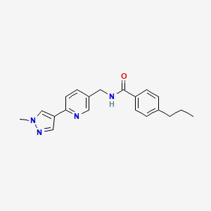 N-((6-(1-methyl-1H-pyrazol-4-yl)pyridin-3-yl)methyl)-4-propylbenzamide