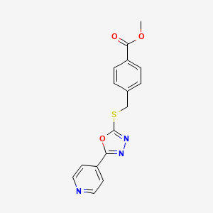 Methyl 4-[(5-pyridin-4-yl-1,3,4-oxadiazol-2-yl)sulfanylmethyl]benzoate