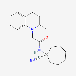 N-(1-cyanocycloheptyl)-2-(2-methyl-3,4-dihydro-2H-quinolin-1-yl)acetamide