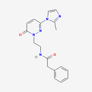 N-(2-(3-(2-methyl-1H-imidazol-1-yl)-6-oxopyridazin-1(6H)-yl)ethyl)-2-phenylacetamide