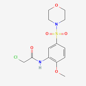 2-chloro-N-[2-methoxy-5-(morpholine-4-sulfonyl)phenyl]acetamide