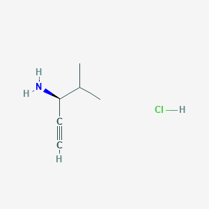 (3S)-4-methylpent-1-yn-3-amine;hydrochloride