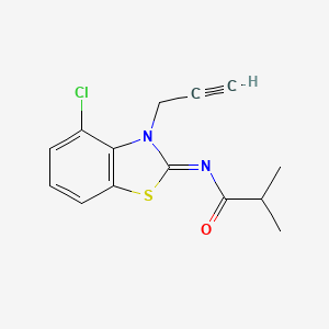 molecular formula C14H13ClN2OS B2925453 (Z)-N-(4-chloro-3-(prop-2-yn-1-yl)benzo[d]thiazol-2(3H)-ylidene)isobutyramide CAS No. 868674-42-4