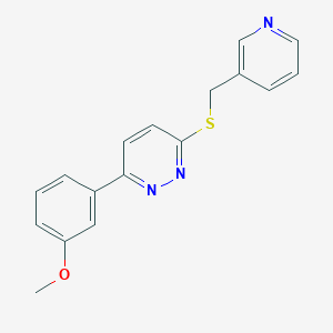 molecular formula C17H15N3OS B2925456 3-(3-Methoxyphenyl)-6-(pyridin-3-ylmethylsulfanyl)pyridazine CAS No. 872695-33-5