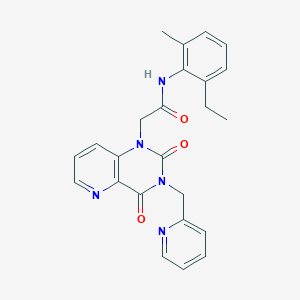 molecular formula C24H23N5O3 B2925468 2-(2,4-二氧代-3-(吡啶-2-基甲基)-3,4-二氢吡啶并[3,2-d]嘧啶-1(2H)-基)-N-(2-乙基-6-甲基苯基)乙酰胺 CAS No. 941907-68-2