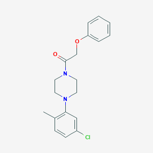 molecular formula C19H21ClN2O2 B2925471 1-(4-(5-Chloro-2-methylphenyl)piperazinyl)-2-phenoxyethan-1-one CAS No. 1119391-88-6